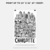 06 - Charlotte City Art - Pencil Style Art - Digital Download - Print Size.jpg