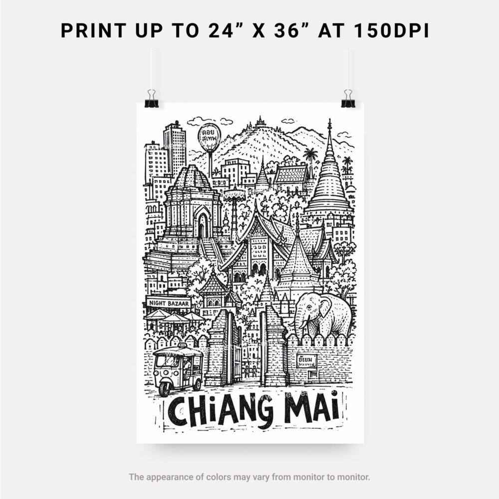 06 - Chiang Mai City Art - Pencil Style Art - Digital Download - Print Size.jpg 06 - Chiang Mai City Art - Pencil Style Art - Digital Download - Print Size.jpg