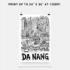 06 - Da Nang City Art - Pencil Style Art - Digital Download - Print Size.jpg
