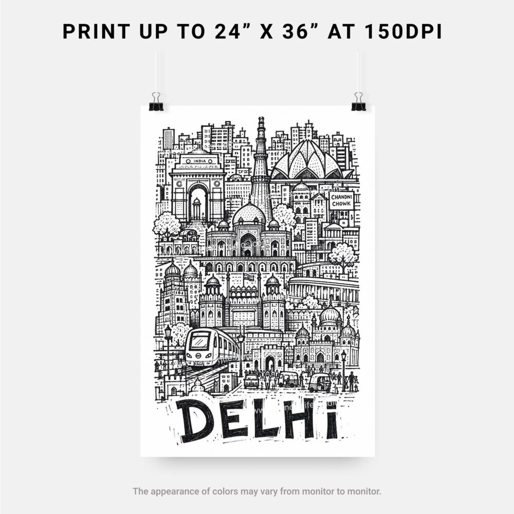 06 - Delhi City Art - Pencil Style Art - Digital Download - Print Size.jpg 06 - Delhi City Art - Pencil Style Art - Digital Download - Print Size.jpg