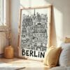 06 - Frame Berlin City Art - Pencil Style art print leaning against wall on floor - Vertical.jpg