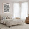 06 - Framed Vientiane City Art - Pencil Style Canvas Print - Coastal Bedroom - Vertical.jpg