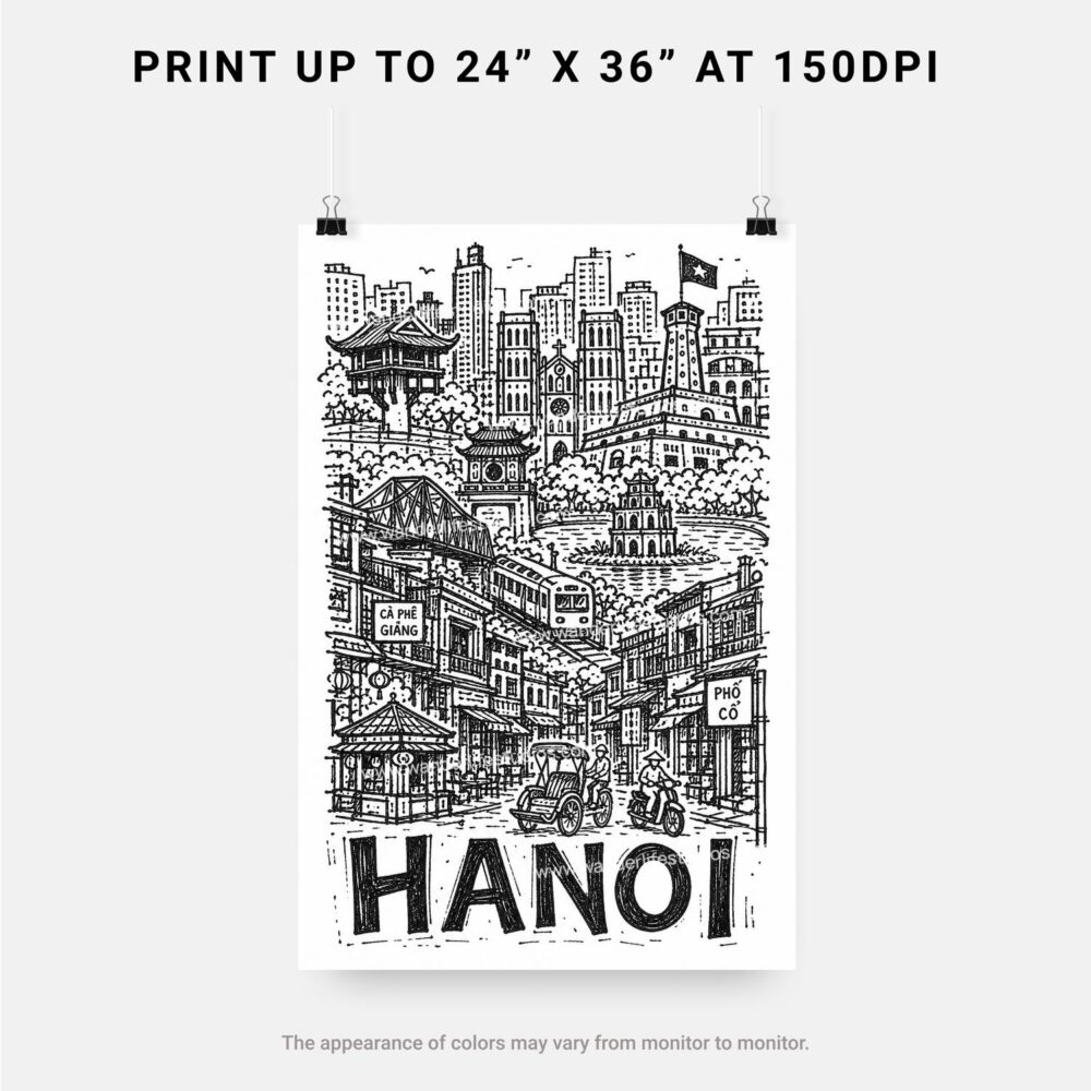 06 - Hanoi City Art - Pencil Style Art - Digital Download - Print Size.jpg 06 - Hanoi City Art - Pencil Style Art - Digital Download - Print Size.jpg