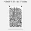06 - Kuala Lumpur City Art - Pencil Style Art - Digital Download - Print Size.jpg