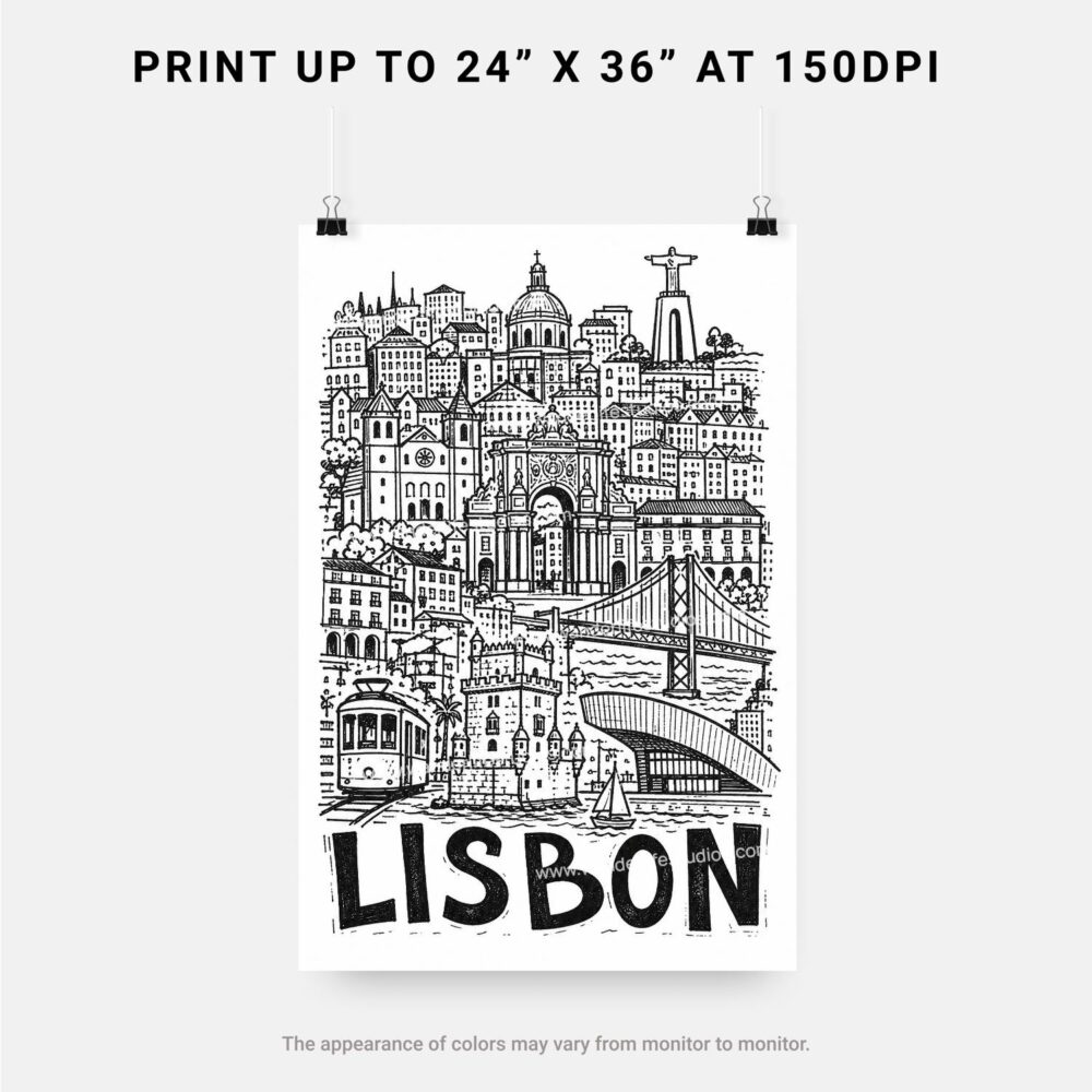 06 - Lisbon City Art - Pencil Style Art - Digital Download - Print Size.jpg 06 - Lisbon City Art - Pencil Style Art - Digital Download - Print Size.jpg