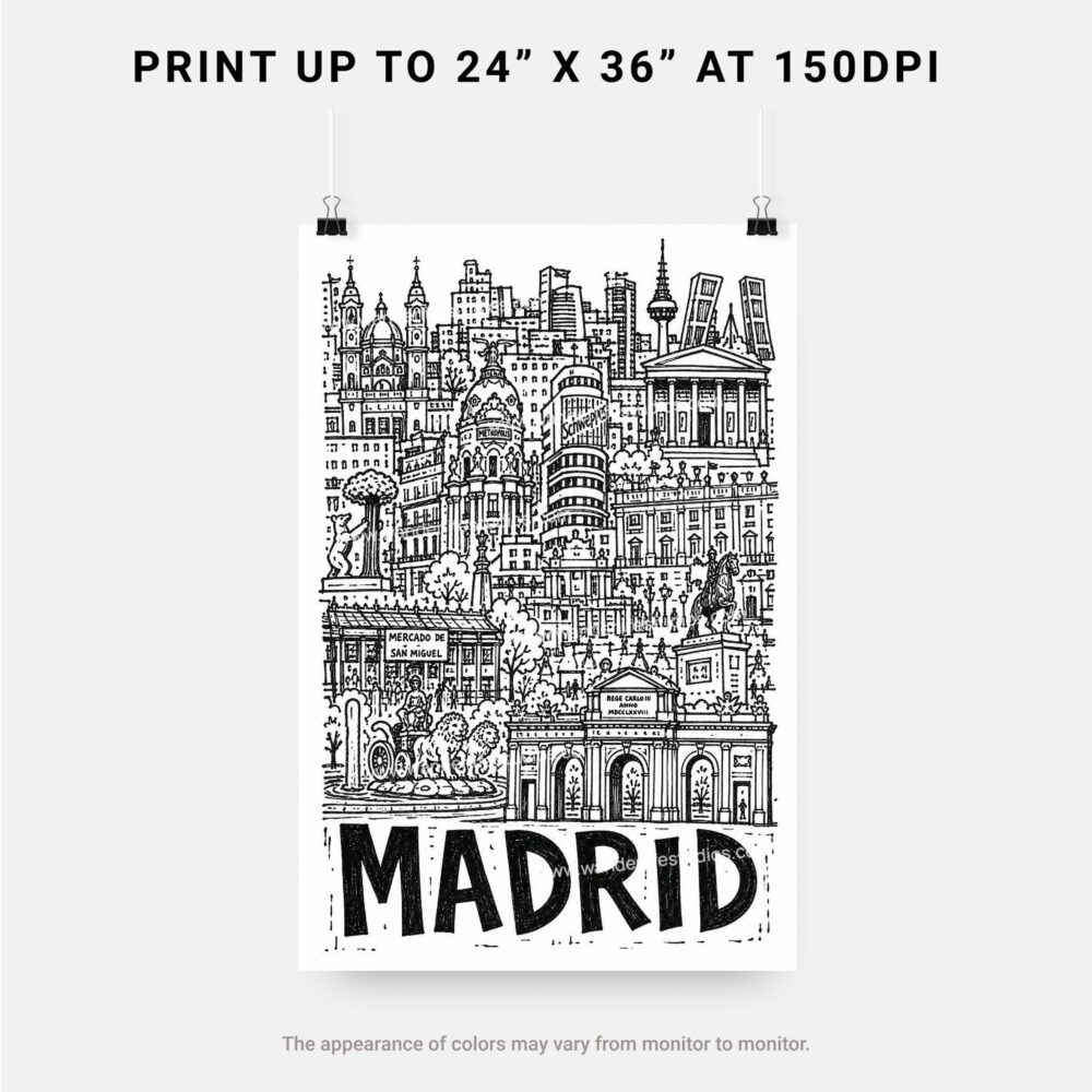 06 - Madrid City Art - Pencil Style Art - Digital Download - Print Size.jpg 06 - Madrid City Art - Pencil Style Art - Digital Download - Print Size.jpg