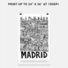 06 - Madrid City Art - Pencil Style Art - Digital Download - Print Size.jpg