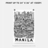 06 - Manila City Art - Pencil Style Art - Digital Download - Print Size.jpg