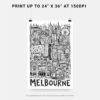 06 - Melbourne City Art - Pencil Style Art - Digital Download - Print Size.jpg