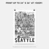 06 - Seattle City Art - Pencil Style Art - Digital Download - Print Size.jpg