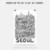 06 - Seoul City Art - Pencil Style Art - Digital Download - Print Size.jpg