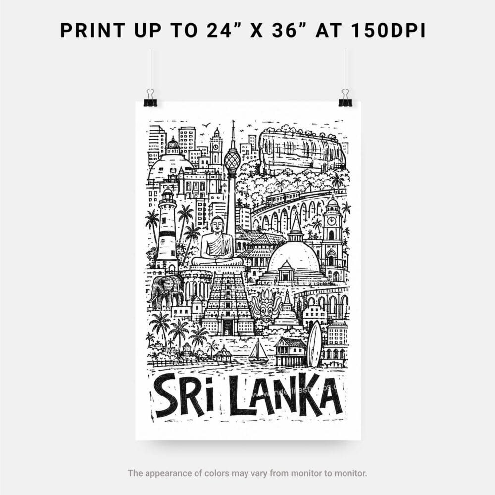 06 - Sri Lanka Travel Art - Pencil Style Art - Digital Download - Print Size.jpg 06 - Sri Lanka Travel Art - Pencil Style Art - Digital Download - Print Size.jpg
