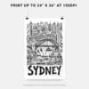 06 - Sydney City Art - Pencil Style Art - Digital Download - Print Size.jpg