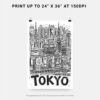 06 - Tokyo City Art - Pencil Style Art - Digital Download - Print Size.jpg