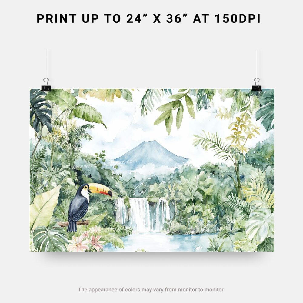 07 - Costa Rica Arenal Volcano Watercolor - Horizontal Art - Digital Download - Print Size.jpg 07 - Costa Rica Arenal Volcano Watercolor - Horizontal Art - Digital Download - Print Size.jpg
