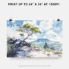 07 - Hawaii Volcanoes National Park Watercolor - Horizontal Art - Digital Download - Print Size.jpg