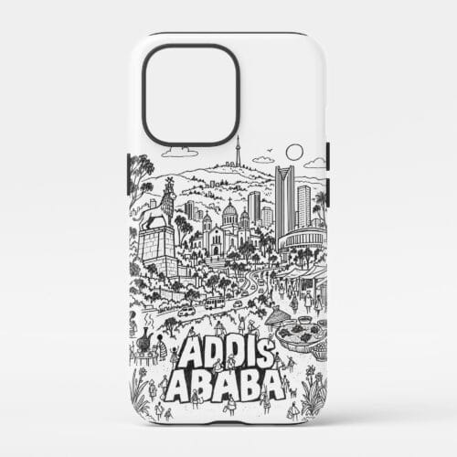 01 - Addis Ababa Phone Case Pencil Style.jpg