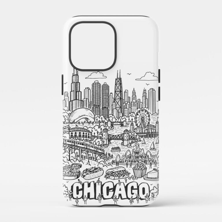 01 - Chicago Phone Case Pencil Style.jpg