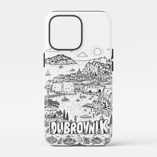 01 - Dubrovnik Phone Case Pencil Style.jpg