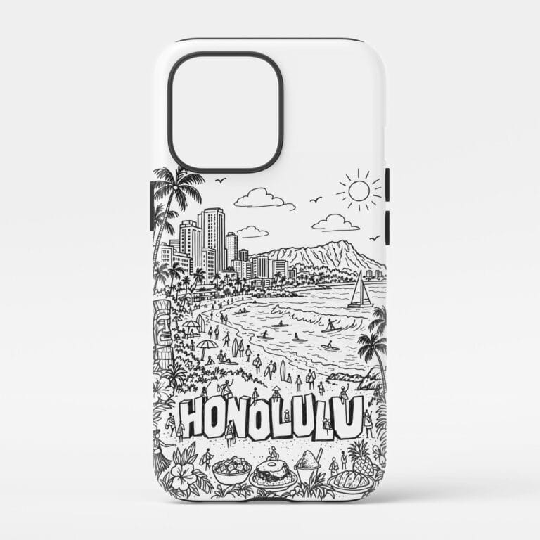 01 - Honolulu Phone Case Pencil Style.jpg