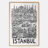 01 - Istanbul City Art - Pencil Style Art Print - Main - Vertical.jpg
