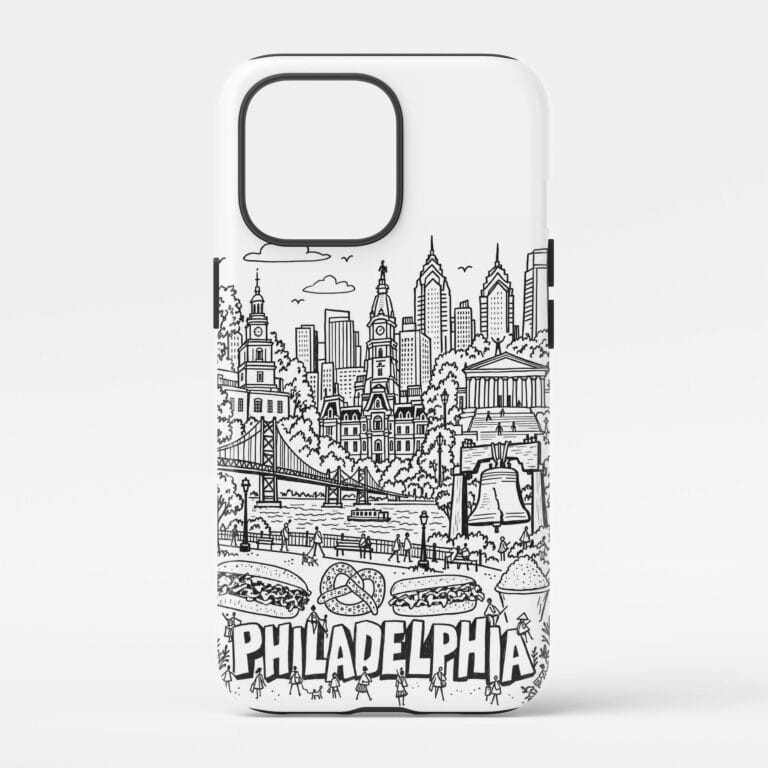 01 - Philadelphia Phone Case Pencil Style.jpg