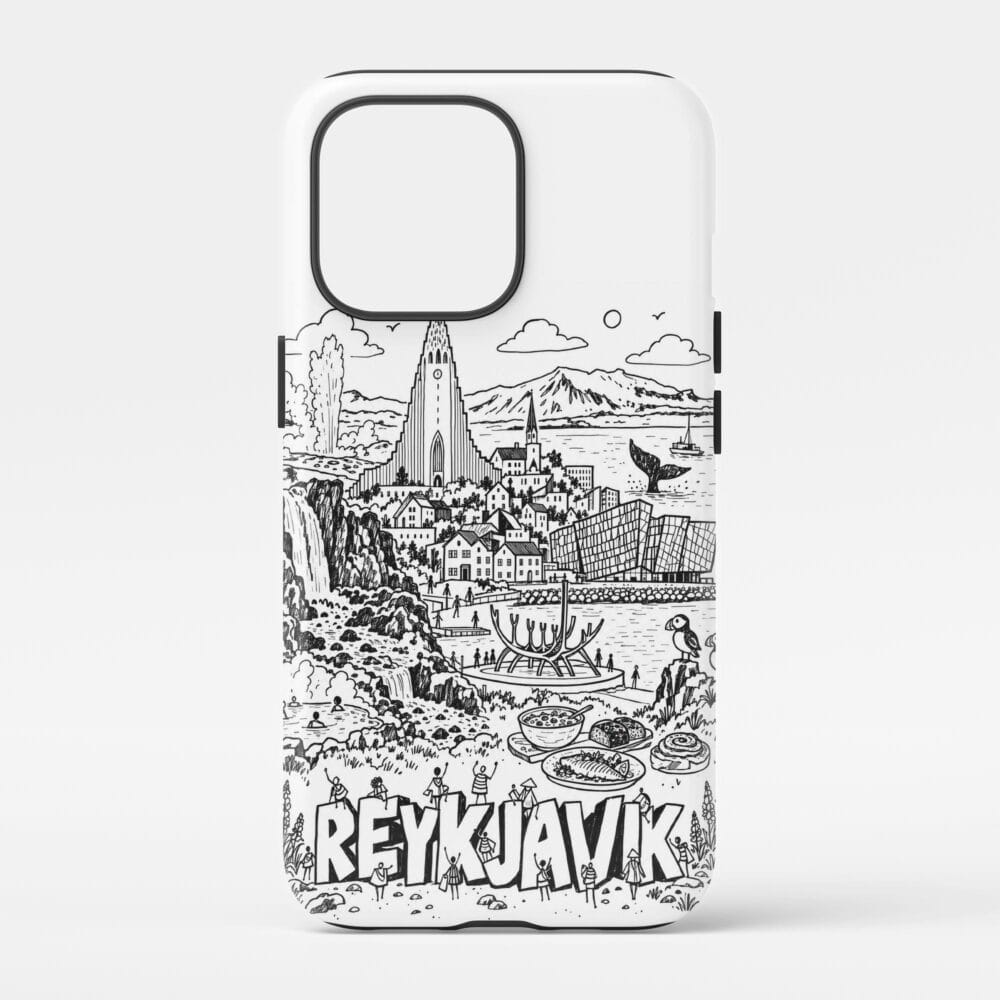 01 - Reykjavik Phone Case Pencil Style.jpg