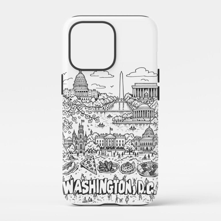 01 - Washington DC Phone Case Pencil Style.jpg
