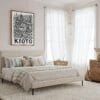 06 - Framed Kyoto City Art - Pencil Style Canvas Print - Coastal Bedroom - Vertical.jpg