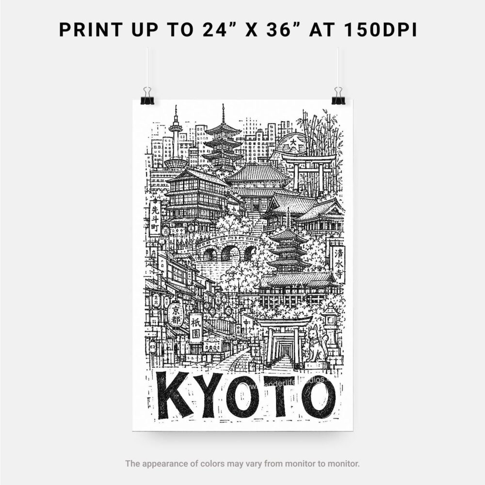 06 - Kyoto City Art - Pencil Style Art - Digital Download - Print Size.jpg 06 - Kyoto City Art - Pencil Style Art - Digital Download - Print Size.jpg